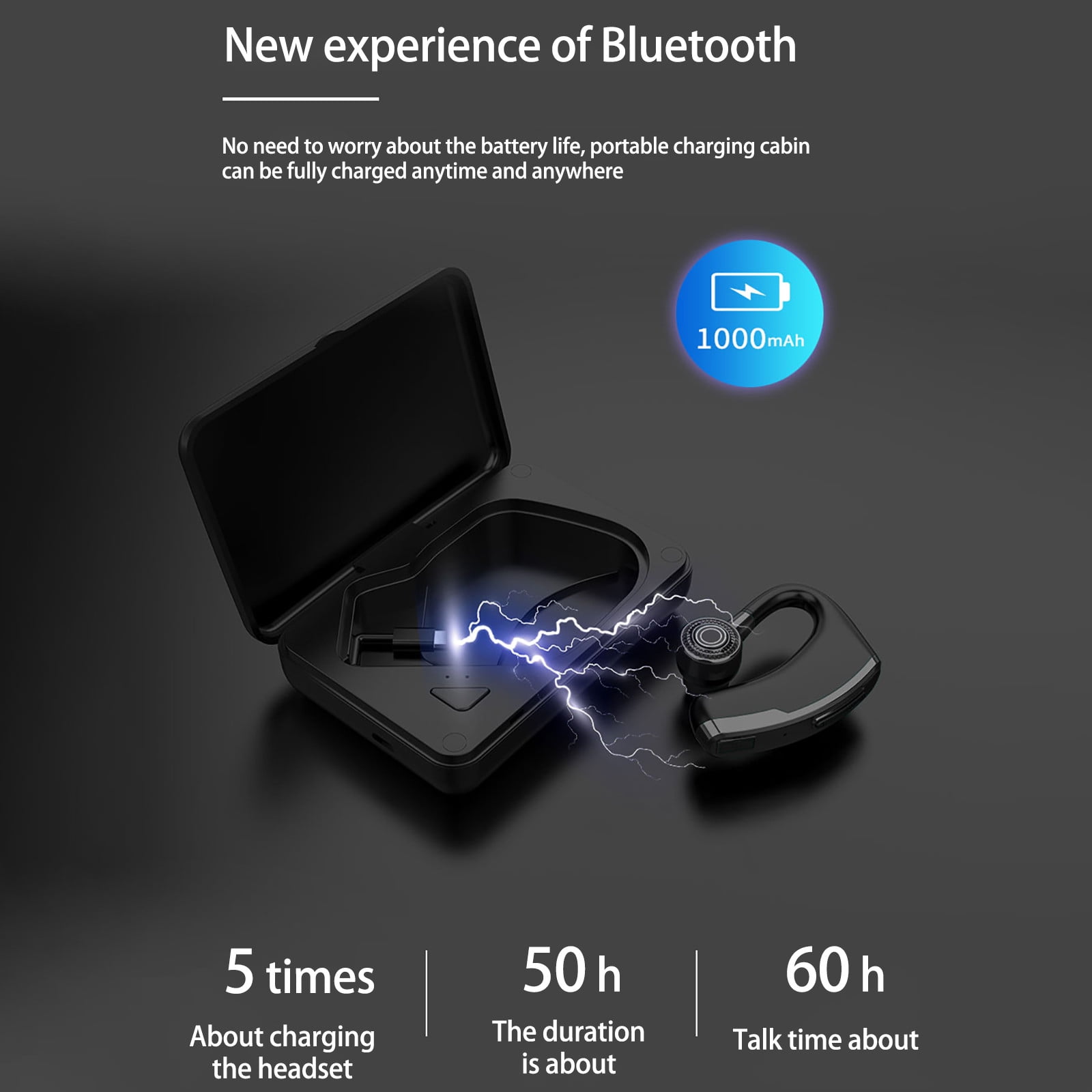 on Bluetooth Headset with Microphone, Open Ear Headphones, Dual Connect Bluetooth 5.4 Headphones with Noise Cancelling & Mute, Wireless Headset with Mic for Work, Mobile, Tablets