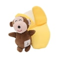 thumbnail image 4 of Juguete chirriante para perros pequeños y medianos de 11 x 32 cm. Regalo para proteger muebles. Peluche de mono plátano para masticar., 4 of 9