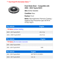 thumbnail image 2 of Front Brake Rotor - Compatible with 2006 - 2022 Toyota RAV4 2007 2008 2009 2010 2011 2012 2013 2014 2015 2016 2017 2018 2019 2020 2021, 2 of 2