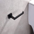 thumbnail image 5 of Toilet Paper Holder Matte Black - Toilet Tissue Roll Holders Dispenser and Hangers Wall Mounted for Bathroom & Kitchen, Stainless Steel Modern Square, 5 of 5