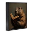 thumbnail image 4 of Stupell Industries Groundhog Reading Book Animals & Insects Painting Black Framed Art Print Wall Art, 17 x 17, 4 of 10