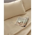 thumbnail image 4 of Sonive Full Size Bed Sheets Set, Coolest-Comfort Breathable Nano90g Solid Color Microfiber Bed Sheet set (Beige), 4 of 4