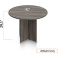 thumbnail image 2 of GOF 42-inch Artisan Gray Round Table with High-Quality Laminate - Modern Office Desk for Home Workspace & Team Meetings, 2 of 5