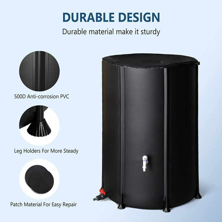 Gymax 60 Gallons Gal. Weather Resistant Plastic Foldable Drainable
