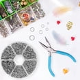 Jump Rinfs DESIGNICE 1500Pcs 304 Stainless Steel Open Jump Rings with Jewelry ...