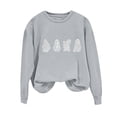 thumbnail image 5 of Dpjklzsn Women’s Halloween Ghost Sweatshirt, White Ghost Graphic Crewneck Pullover, Long Sleeve Casual Fall Sweatshirt Top, 5 of 5