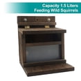 thumbnail image 4 of Zeqeey Wooden Squirrel Feeder, Large Capacity, Surface Treatment with Mounting Bracket Compatible with Wall Tree Railing Handrail, 4 of 7