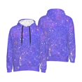thumbnail image 6 of Bingfone Purple Glitter Men's Drawstring Hoodie Long Sleeve Pocket Sweatshirts-4X-Large, 6 of 6