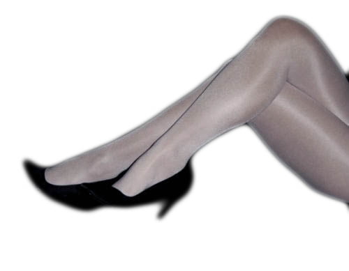 C Peavey White Gloss Tights Pantyhose 