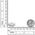 thumbnail image 6 of Gem Stone King 925 Sterling Silver and 10K Yellow Gold Round White Lab Grown Diamond and Pink Lab Grown Diamond 3 Stone Ring for Women (1.00 Cttw, Size 5), 6 of 6