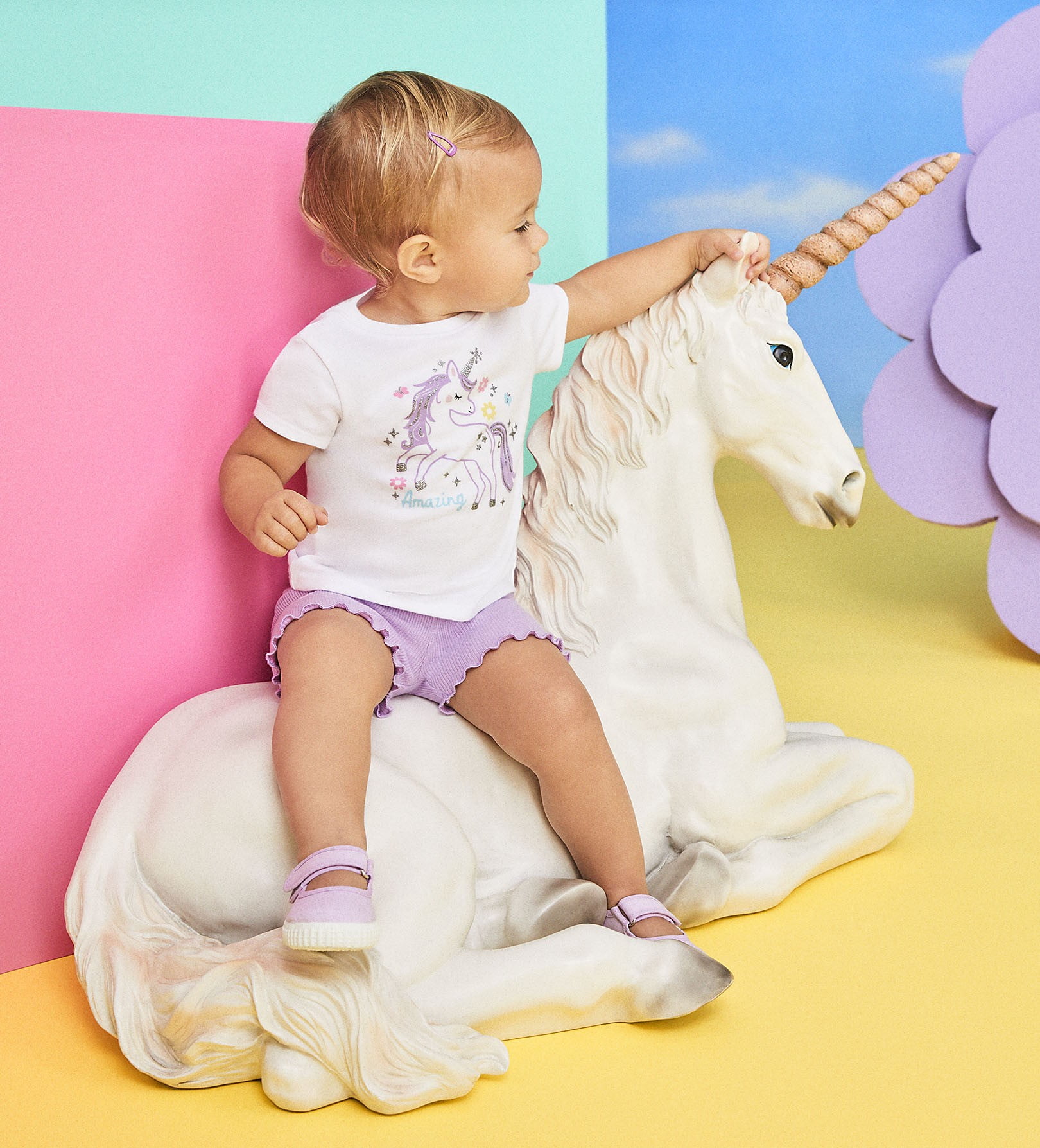 Garanimals Baby Girl Graphic T-Shirt with Short Sleeves, Sizes 0M-24M