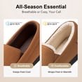 thumbnail image 3 of HomeTop Men's Classic Moccasin Slippers, All Season & Winter Warm Coral Fleece Lined Memory Foam Indoor Outdoor House Shoes, 3 of 8