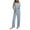Light Blue, variant on cfhntfmh Lounge Sets for Women Soft V Neck Short Sleeve Sleepwear Comfy Lounge Straight Leg Long Pants 2 Piece Ribbed Knit Outfits