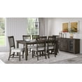 thumbnail image 2 of Willow Creek Distressed Slatback Upholstered Counter Stool (Set of 2), 2 of 8