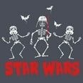 thumbnail image 2 of Women's Star Wars Halloween Vader Skeletons  Racerback Tank Top Navy Blue Heather X Small, 2 of 4
