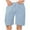 Sky Blue, variant on ZyeKqe Summer Shorts for Men Drawstring High Waisted Knee Length Beach Shorts Straight Wide Leg Vacation Shorts