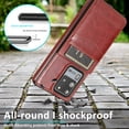 thumbnail image 5 of For Samsung Galaxy S20 Ultra Wallet Case with Card Holder, Mantto PU Leather Kickstand Card Pocket Slots Shockproof high quality Phone Back Cover For Samsung Galaxy S20 Ultra 6.9 INCH - Brown, 5 of 7