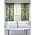 thumbnail image 6 of Sheer Curtain Panels Retro Flower Rod Pocket Voile Window Curtains Floral Pattern Green Window Treatments Ligh Filtering Privacy Curtain Drapes for Bedroom Living Room 2 Panel Set 45 Inch Length, 6 of 9