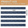 thumbnail image 3 of 5 Rolls Christmas Ribbon 1.5 inch Wide Decorative Ribbon for Gift Wrapping and Holiday Decorations Deep Blue Flower, 3 of 7
