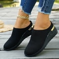thumbnail image 4 of Women's Backless Wedge Casual Walking Shoes Non Slip Lightweight Mesh Slip On Platform Clogs, 4 of 7