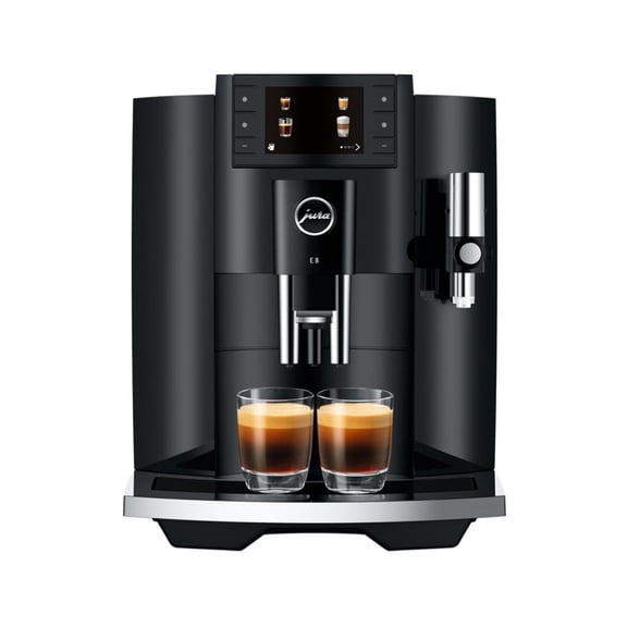 Restored Jura E8 Automatic Coffee and Espresso Machine with 17 Coffee Specialties and 3.5-Inch Color Display (Piano Black)