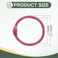 thumbnail image 2 of Uxcell 48Pcs Loose Leaf Binder Rings, 1.2 Inch Metal Open Card Rings Heavy Duty Book Rings for Key Index Card Rings Paper Rings Office, Rose Red, 2 of 7