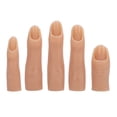 thumbnail image 2 of 5 Piezas Dedos De Práctica De Silicona Para Uñas Acrílicas Maniquí De Dedo De Entrenamiento De Uñas Flexible Dedos De Manicura De Tamaño Para Arte De Uñas DIY, Salón De, 2 of 7