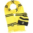 thumbnail image 1 of Harry Potter Ensemble Foulard Tricotée et Tuque à Pompon des Maisons de Poudlard (Hufflepuff), 1 of 5
