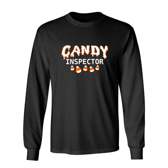 Candy Inspector Sarcastic Novelty Gift Idea Adult Humor Funny Men's Long Sleeve Shirts