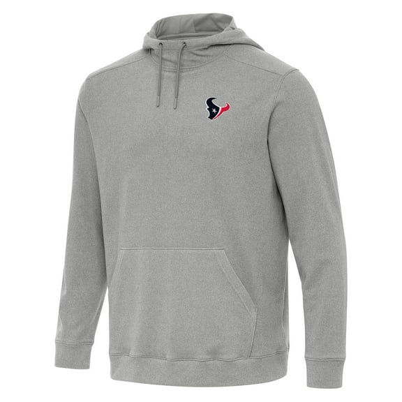 Men's Antigua Heather Gray Houston Texans Cloud Pullover Hoodie