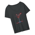 thumbnail image 1 of Camisetas Básicas Informales De Ajuste Holgado Con Cuello Redondo Para Vacaciones Deportivas, 1 of 8