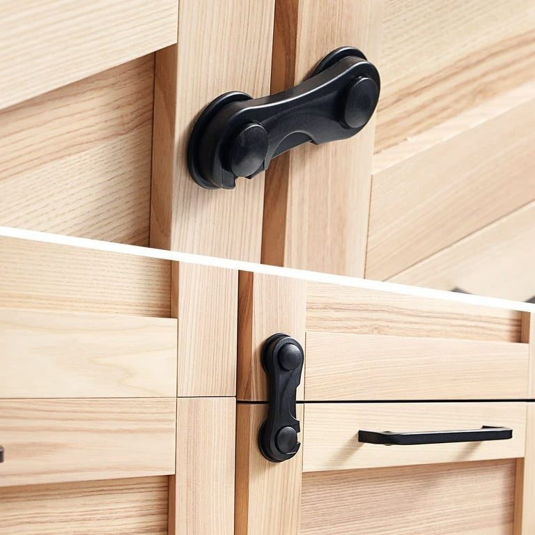 Cabinet Locks Child Safety, ABLEGRID 10 Pack Invisible Baby Proof Drawer  Cabinet Locks Latches - Easy Install No Drill No Tool No Key Needed 