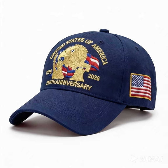 Navy Blue USA 250th Anniversary Baseball Cap