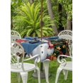 thumbnail image 2 of Outdoor Tablecloth with Umbrella Hole and Zipper, Red Christmas Round Table Cloth 60 Inch Waterproof Tablecloth, Snowman Xmas Tree Snowflake Gifts Elk Picnic Table Cover for Patio Camping, 2 of 7