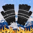 thumbnail image 2 of USB patrón de rayas Calefacción sin dedos de punto de lana Manos Guantes calientes Guantes para Mujeres Hombres Niñas Niños USB Guantes de calefacción, 2 of 2