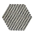 thumbnail image 4 of GZXS Modern Accent Side Table with Capiz Shell Inlay, Hexagon Garden Stool for Living Room, Bedroom, Patio, Balcony (Black+White), 4 of 10