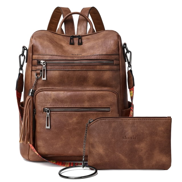 Mochila Shrrie Leather Fashion bolsa de viaje para mujer