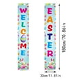 Blue Easter Decorations Banner Porch Sign Hanging Front Door