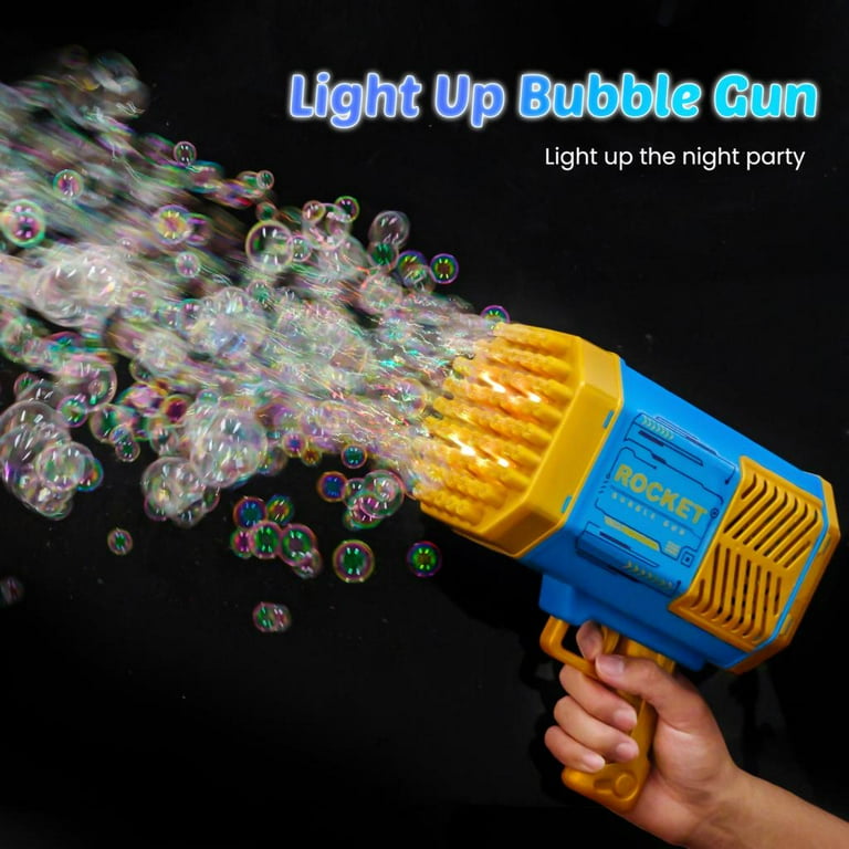 Fun Little toys Bubble Bazooka Gun Blaster, 69 Holes Bubble Machine for  Kids Bubble Makers with Lights, Rocket Bubble Gun for Kids Adults Bubble  Makers for Party Bubble Blaster Gun Bubble Blower 