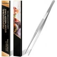 thumbnail image 1 of HSHDLDF Kitchen Tweezers 8 Inch Stainless Steel Tongs with Precision Serrated Tips for Cooking and Medical, 1 of 7