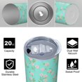 thumbnail image 4 of Pioneer Flower Floral Print Pattern 20oz Skinny Tumbler with Straw & Lid, Double Wall Vacuum Insulated Cup, Leak-Proof, Cup Holder Friendly, Hot 6H Cold 12H, 4 of 6