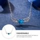 thumbnail image 5 of 1 pieza de ala de ángel, collar con colgante de corazón azul, cadena de clavícula, accesorio para el cuello (azul), 5 of 6