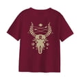 thumbnail image 2 of Camiseta De Mujer Con Cuello Redondo, Informal, Holgada, Para Ir De Compras, Deportes, Caminar, M, Rojo, 2 of 8