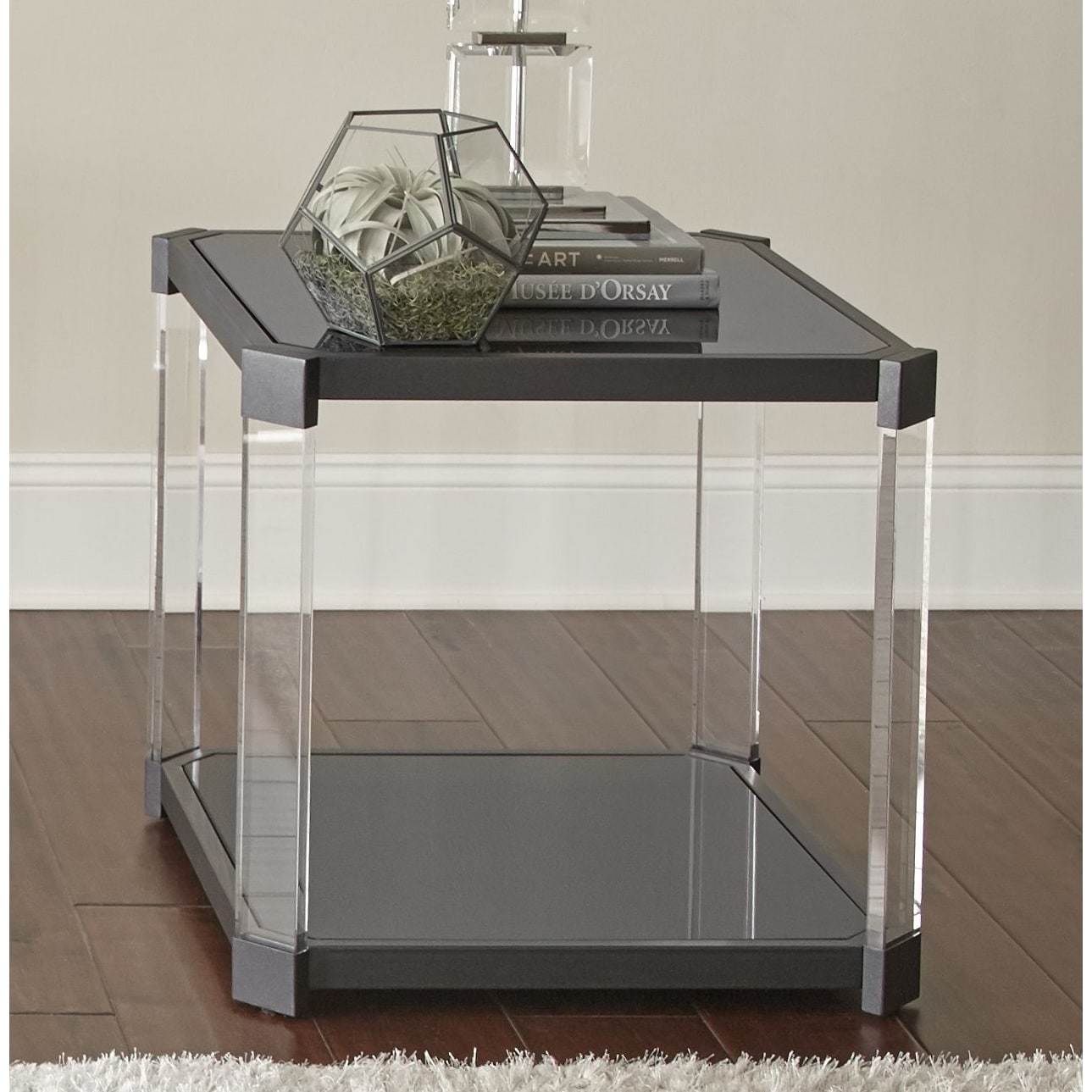 Greyson Living Naslini End Table with Acrylic Legs by - Walmart.com - Walmart.com