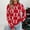 Red, variant on SCSAlgin Ugly Christmas Sweaters for Women Cute Fuzzy Funny Wintertime and Holiday Parties Knitted Pullover Sweater