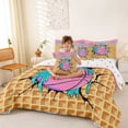 thumbnail image 3 of Erosebridal Basketball Sport Bedding Comforter Set for Kids Boys Girls, Ice Cream Drip Waffle Full Bedding Set, Colorful Polka Dots Reversible, 7pcs, 3 of 6