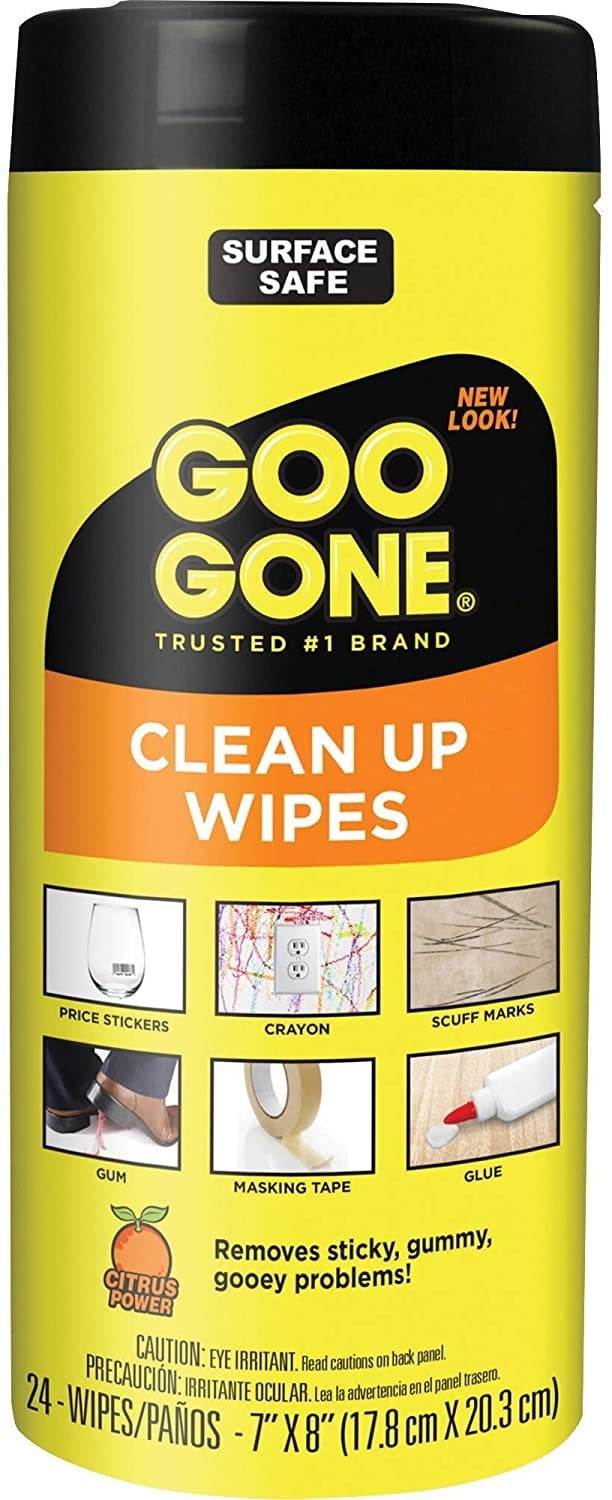 Goo Gone Tough Task Clean-Up Wipes, Citrus, 24 Wipes WMN2000EA