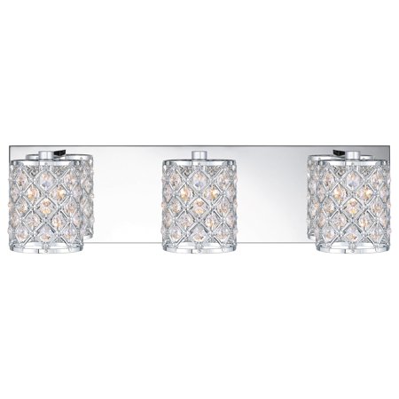 Ashley Harbour Valerie 3-Light Polished Chrome Bath Light