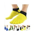 thumbnail image 2 of Men Five Toe Socks Cotton Solid Sports Trainer Running Finger Socks Breathable, 2 of 3