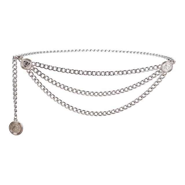 Borla Cintura Cadena Cinturón Decorar Encantos Metal Joyería Moda Delicado Plata Macarena Cinturón de cadena de cintura